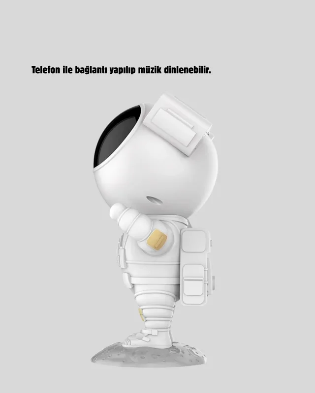 Bluetooth Kontrollü Astronot Galaksi Projeksiyon Lambası 120 Mm