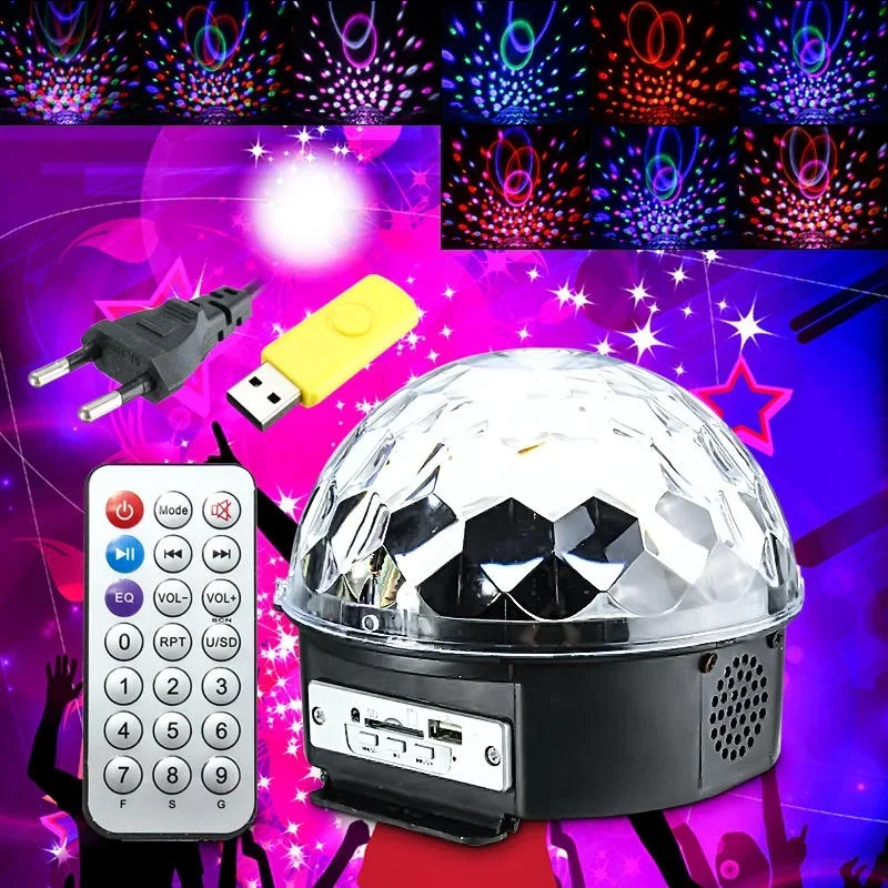 Renkli Lazer Işıklı Bluetooth Müzik Çalar Küre Disko Topu