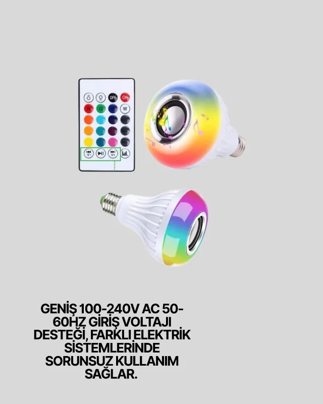 Akıllı Hoparlörlü Led Ampul E27 Duy Uyumlu