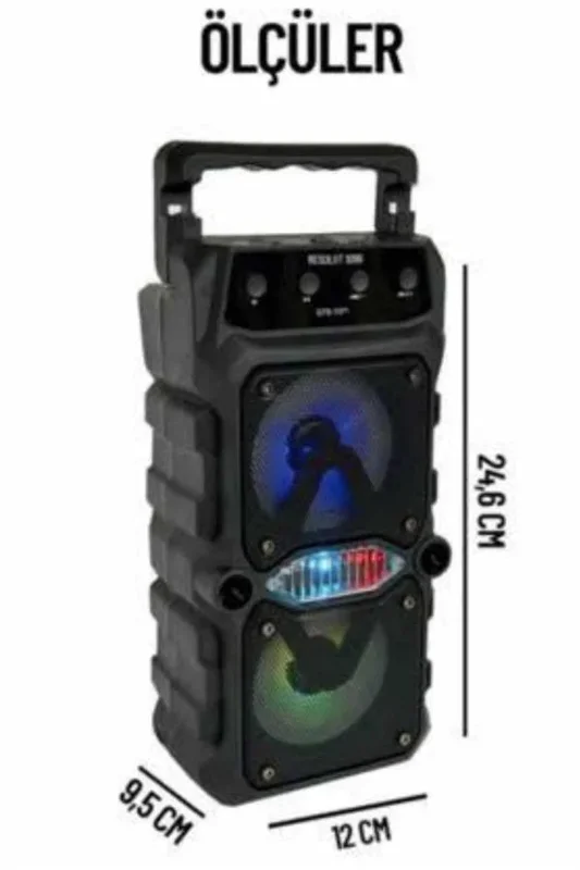 Taşınabilir Büyük Boy Bluetooth Hoparlör Çift Çıkışlı 5 Saat Oynatma – 2. görsel