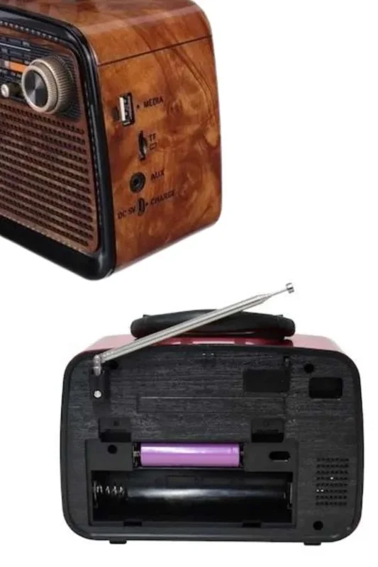 Vintage Ahşap Renkli Bluetooth Hoparlör 10 Saat Oynatma Süresi – 3. görsel