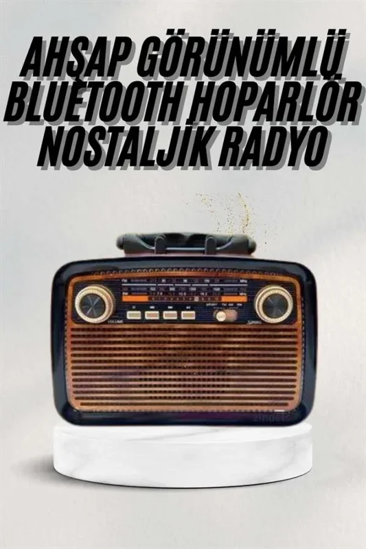 Vintage Ahşap Renkli Bluetooth Hoparlör 10 Saat Oynatma Süresi