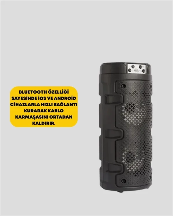 Yüksek Ses Performansı Kablosuz Hoparlör Bluetooth Usb Aux