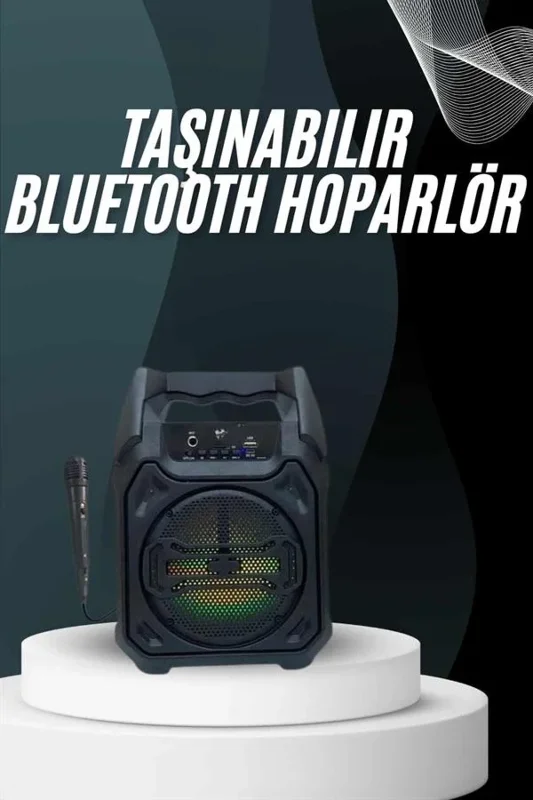 Taşınabilir Bluetooth Hoparlör Usb Ve Tf Kart Girişi İle