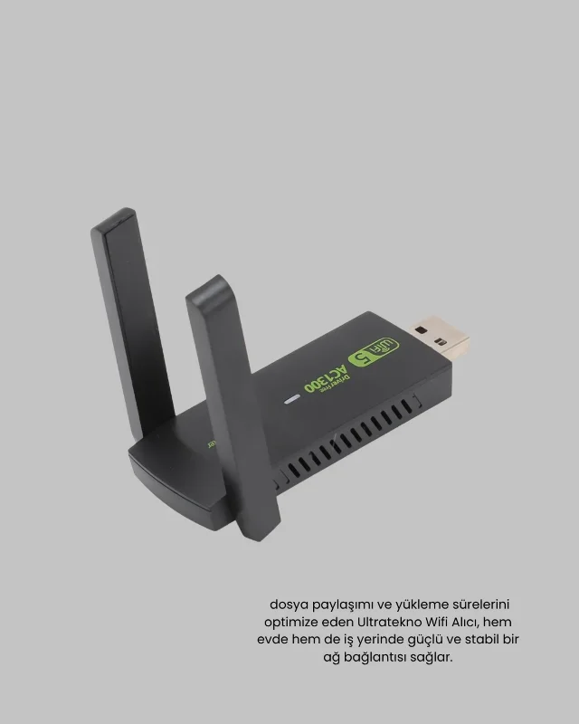 Yüksek Performanslı 1200 Mbps Wifi Adaptör 5.8g Ve 2.4g Çift Antenli