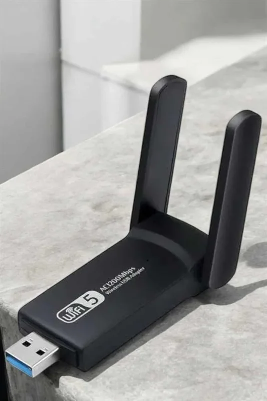 Çift Bantlı Kablosuz Wifi Adaptörü 1200 Mbps Hızında