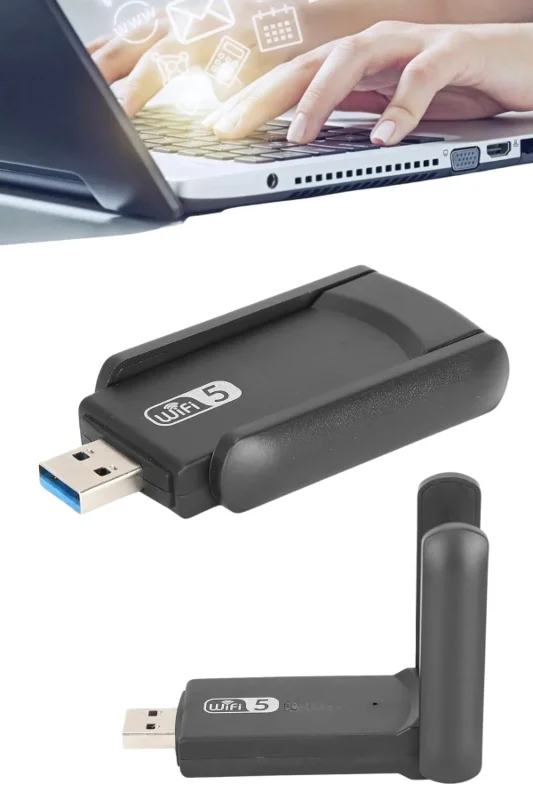Çift Bantlı Wifi Adaptörü 2'si 1 Arada Usb 3.0