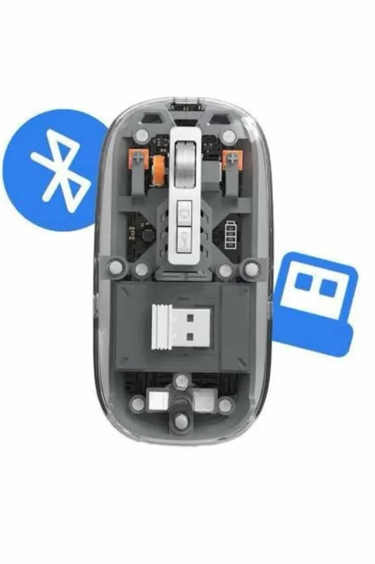 Şarjlı Kablosuz Bluetooth Mouse 2.4ghz Çift Modlu