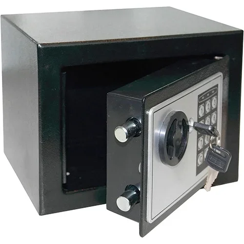 Şifreli Anahtarlı Elektronik Para Kasası 180x280x180mm Otel Tipi