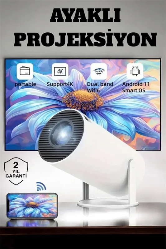 Etkileyici 130 İnç Projeksiyon Cihazı 4k Destekli Full Hd