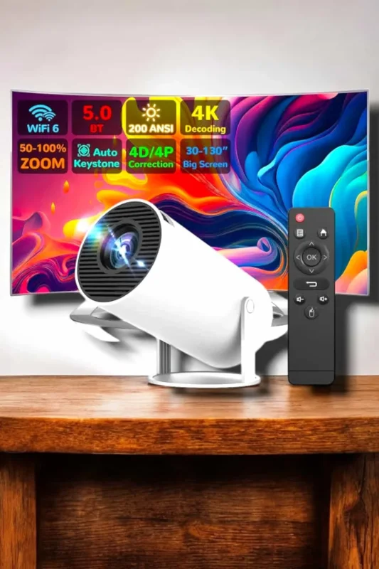 Kablosuz Projeksiyon Cihazı 160 Ansı Lümen Full Hd 130 İnç – 3. görsel