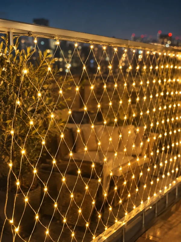 Dekoratif Ağ Led Işık 3x3 Metre Açık Alanlar İçin