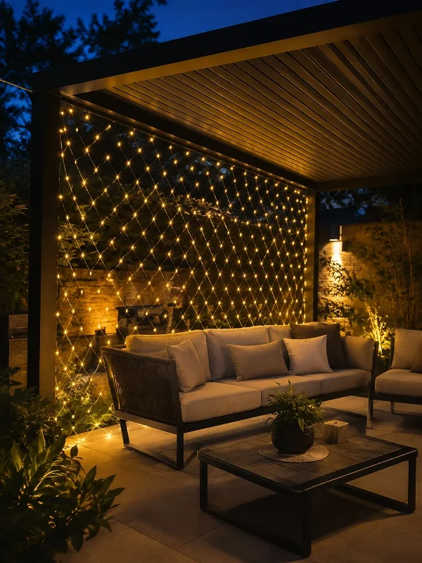 Dekoratif Ağ Led Işık 3x3 Metre Açık Alanlar İçin