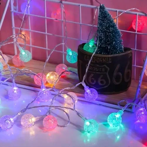 Kristal Top Led Işık 3m 20 Adet Rgb Pilli