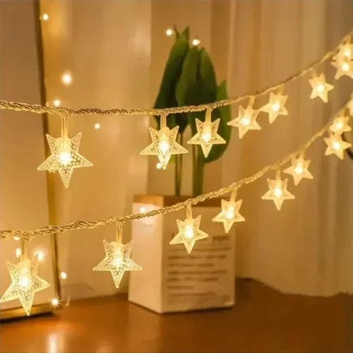 Dekoratif Led Yıldız Lamba 10m 60 Adet Uzunluk