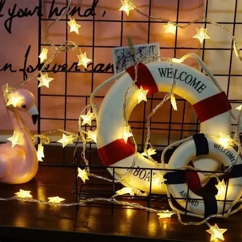 Dekoratif Led Yıldız Lamba 10m 60 Adet Uzunluk