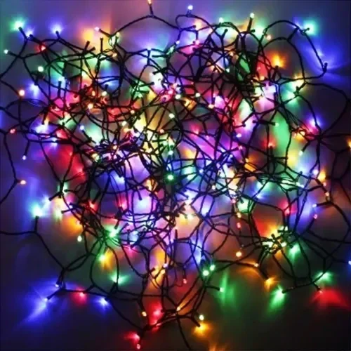 Renkli Led 10m 100 Adet Damla Uçlu Siyah Kablo