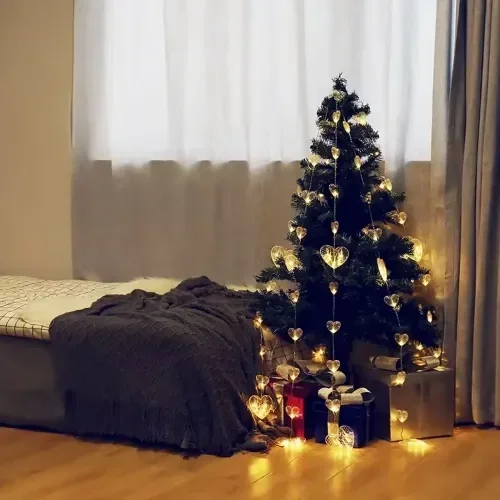 Romantik Kalp Perde Led Gün Işığı 2 Metre Dekorasyon