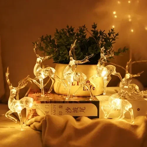 Geyikli Led Işık 2m 10'lu Set Dekorasyon