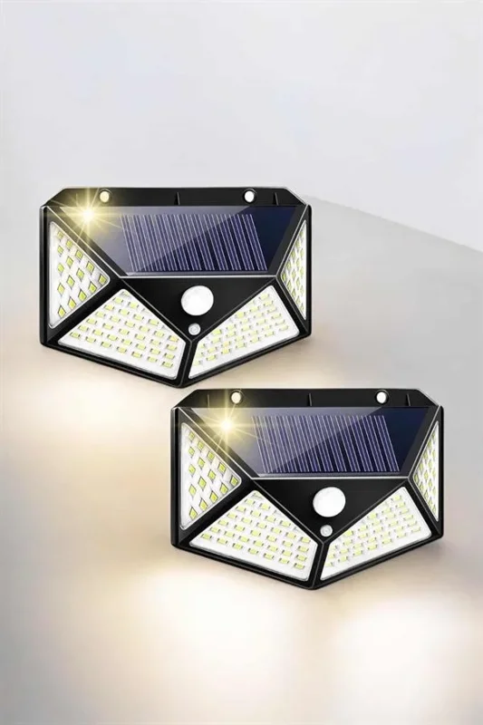 Estetik Güneş Enerjili Led Işık 2'li Set Bahçe Balkon Teras