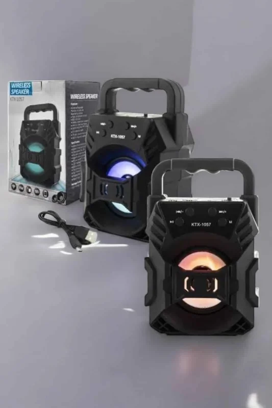 Taşınabilir Bluetooth Hoparlör 3 İnç Renkli Işık İle