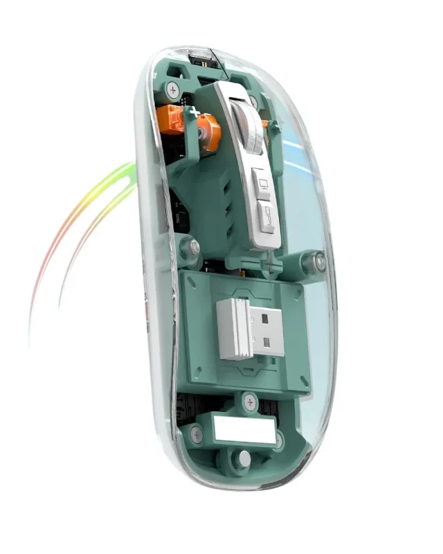 Kablosuz Şeffaf Mouse 2.4g Usb Ve Bluetooth Uyumlu