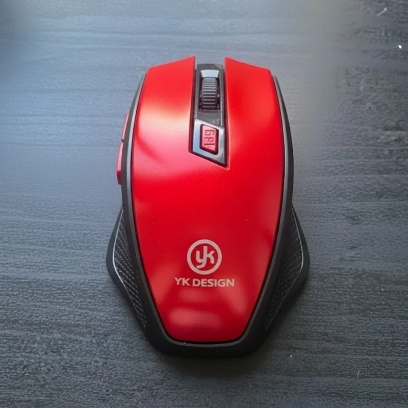 Ergonomik Sessiz Kablosuz Mouse Usb Alıcılı Kırmızı Renkli Ofis Oyun İçin
