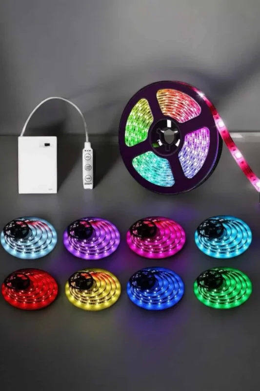 Kumandalı 5m Rgb Led Işık Şeridi Her Ortam İçin