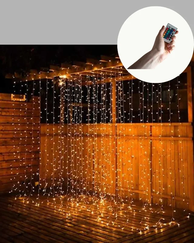 Şelale Tasarımlı Led Perde 3x3 Metre Bahçe Ve Balkon İçin
