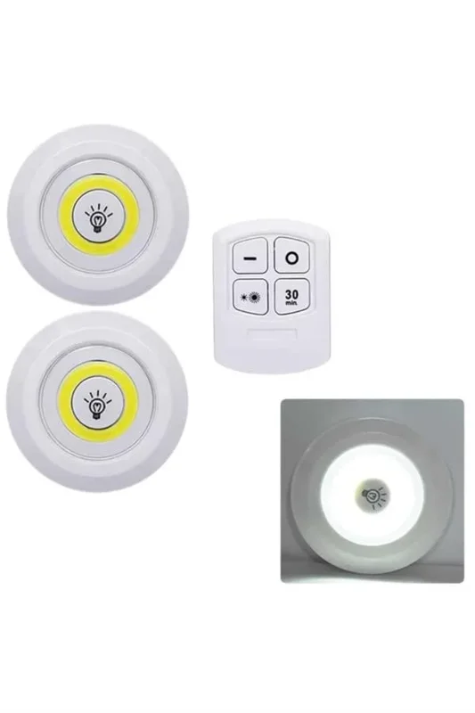 Uzaktan Kumandalı 3'lü Led Lamba Seti Yapışkanlı