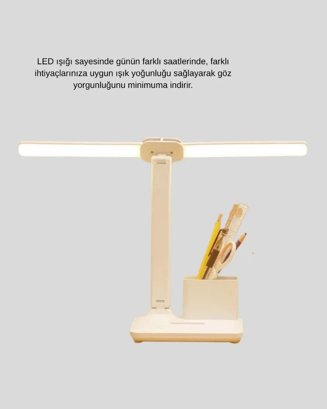 Esnek Başlıklı Led Masa Lambası Kısılabilir Işık İle Konfor