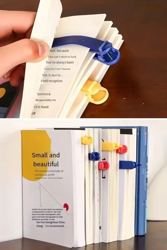 Ergonomik Akıllı Silikon 3'lü Kitap Klips Seti