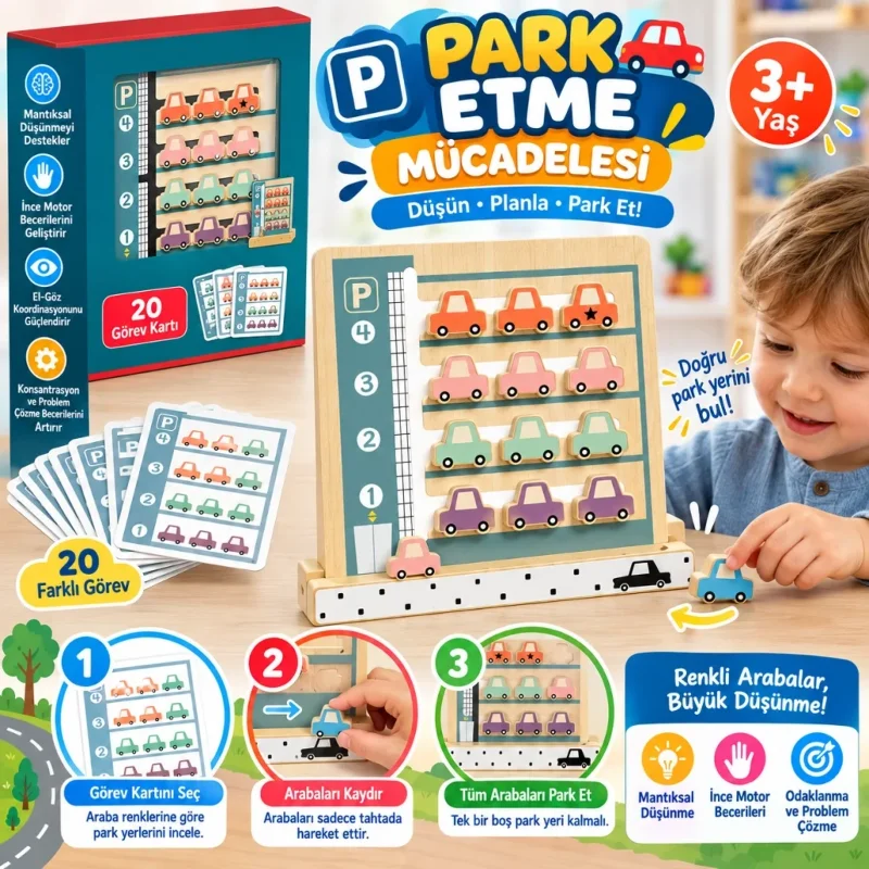 Eğlenceli Park Etme Mücadelesi Aktivite Oyunu 1 Adet – 2. görsel