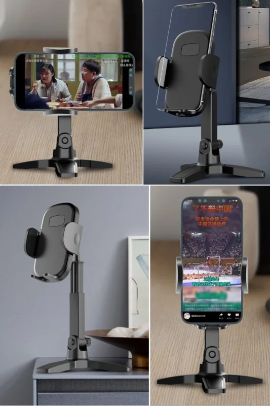 Ergonomik 360 Derece Dönebilen Telefon Tripodu ve Masaüstü Standı