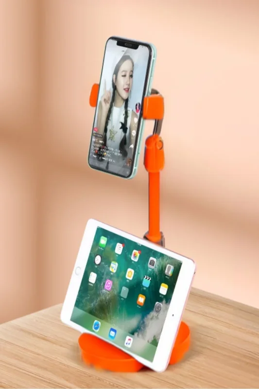Ergonomik Turuncu Masaüstü Telefon ve Tablet Tutucu