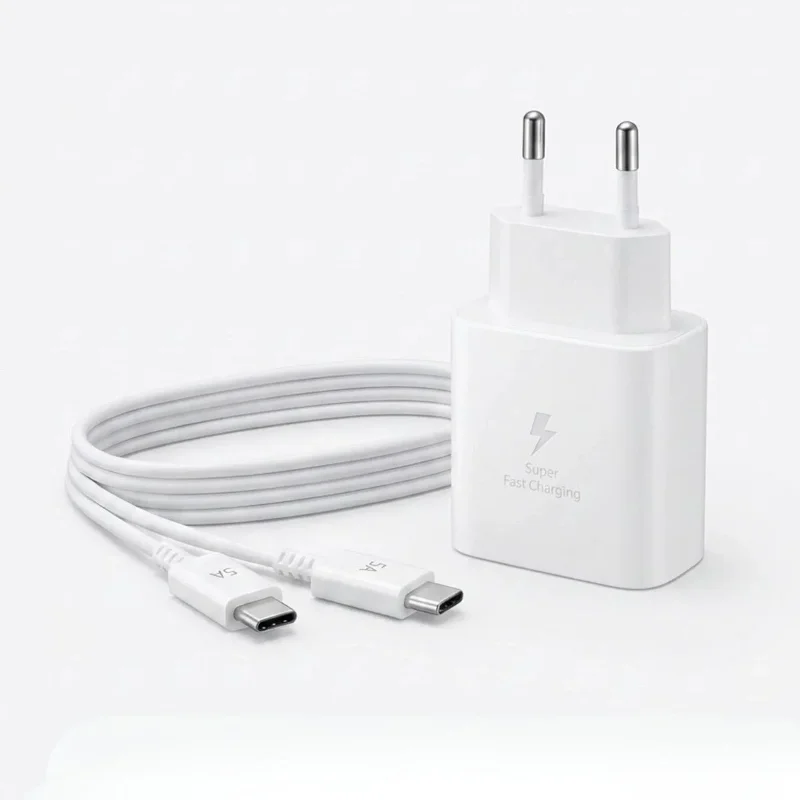 Ultra Hızlı 45 W USB-C PD 3.0 Şarj Adaptörü ve 5 A Kablo Seti