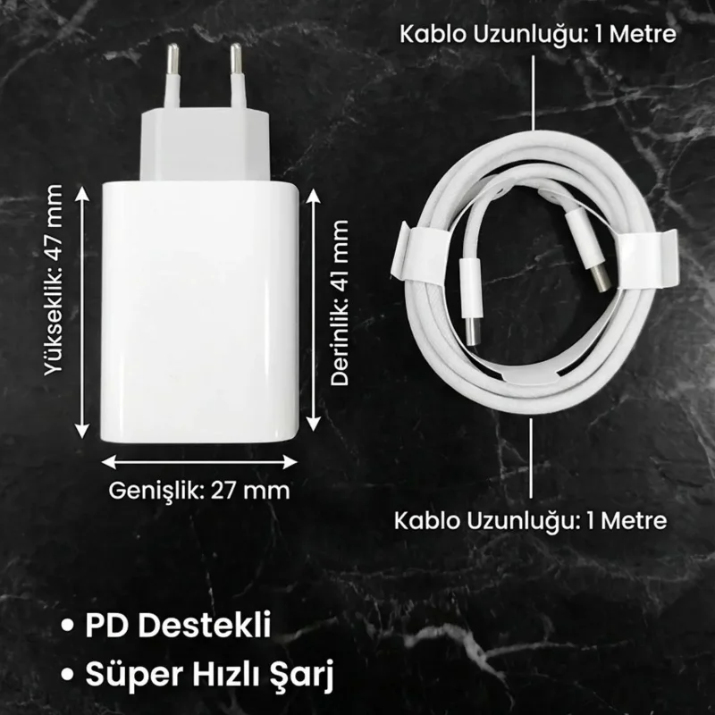 Ultra Hızlı 25 W USB-C Şarj Adaptörü Kablolu Power Delivery