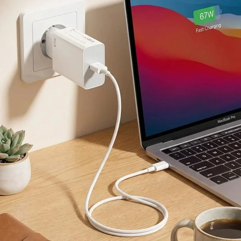 Ultra Hızlı 67 W USB Type-C Şarj Adaptörü ile Güvenli Şarj