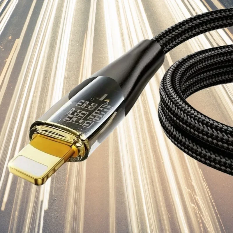 Ergonomik Hızlı Şarj Kablolu USB to Lightning LED İp