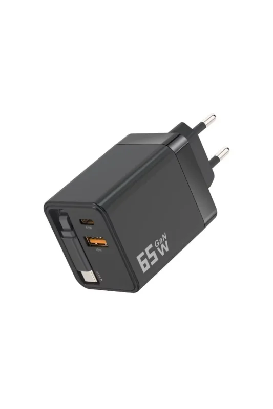 Ultra Hızlı 65 W Çok Amaçlı Şarj Cihazı USB-C ve USB-A Çıkış – 2. görsel