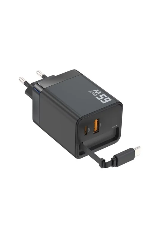Ultra Hızlı 65 W Çok Amaçlı Şarj Cihazı USB-C ve USB-A Çıkış – 3. görsel