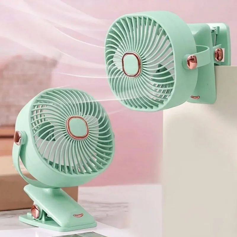 Ergonomik 360° Dönüşlü Mini Duvar Fanı - Mandallı Masaüstü Kullanım