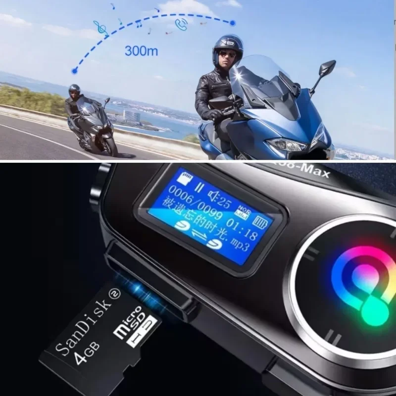 Ergonomik Suya Dayanıklı Bluetooth Kulaklık ve Fenerli Kask Aksesuarı – 3. görsel