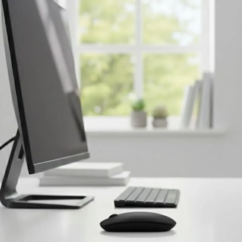 Lüks Tasarım Kablosuz Sessiz Ofis ve Oyun Mouse'u - Ergonomik Siyah Fare