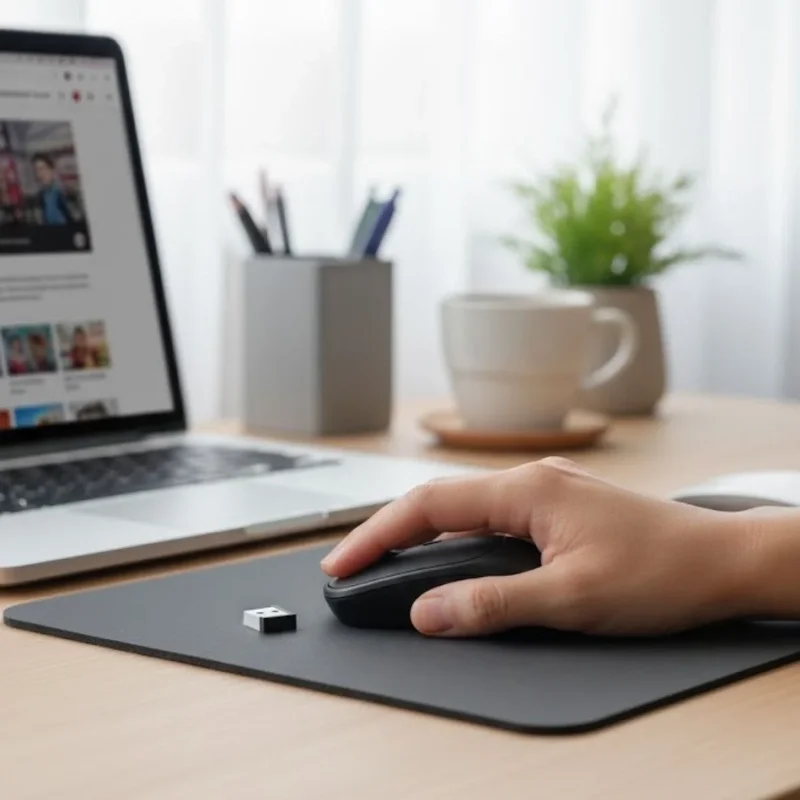 Lüks Tasarım Kablosuz Sessiz Ofis ve Oyun Mouse'u - Ergonomik Siyah Fare