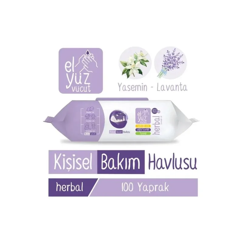 Herbal Kişisel Bakım Havlusu 100'lü Set