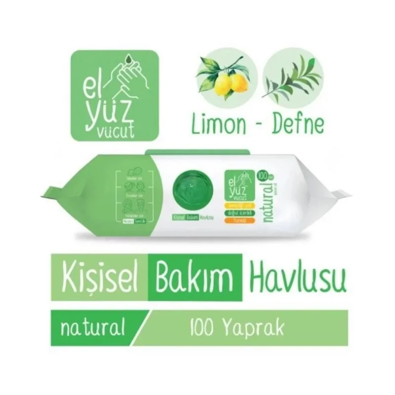 Naturel Kişisel Bakım Havlusu 100'lü Set