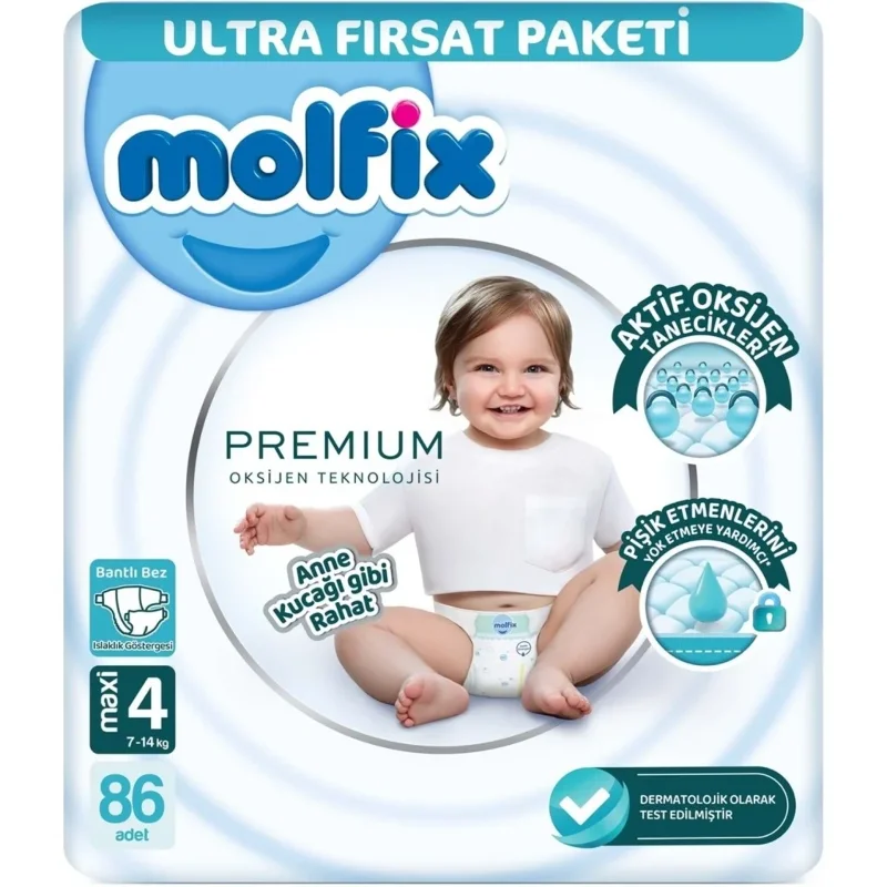 Ultra Fırsat Paket Bebek Bezi 4 Beden 7-14 Kg 86 Adet