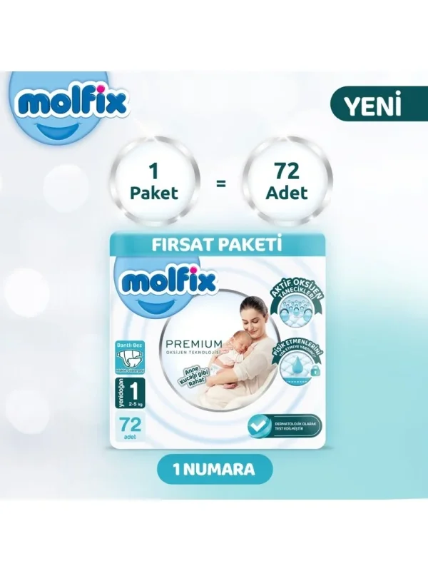 Bebek Bezi Fırsat Paketi 1 Beden 2-5 Kg 72 Adet – 2. görsel
