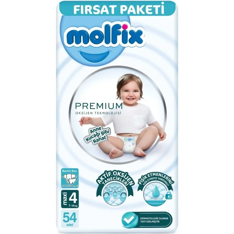 Bebek Bezi Fırsat Paketi 4 Beden 54 Adet 7-14 Kg